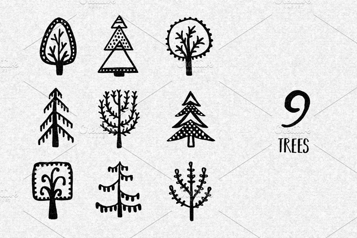 Scandinavian Design Elements Set, a Decorative Illustration by Chelovector (Photo 5 of 10)