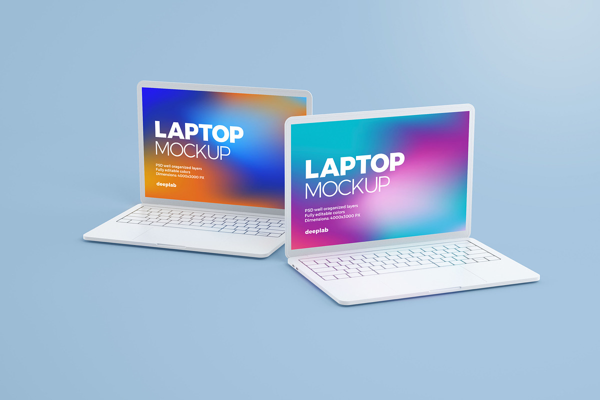 Macbook Pro Clay Mockup set, a Device Mockup by Deeplab (Photo 19 of 19)