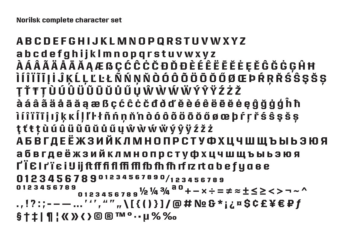 Norilsk font preview 7