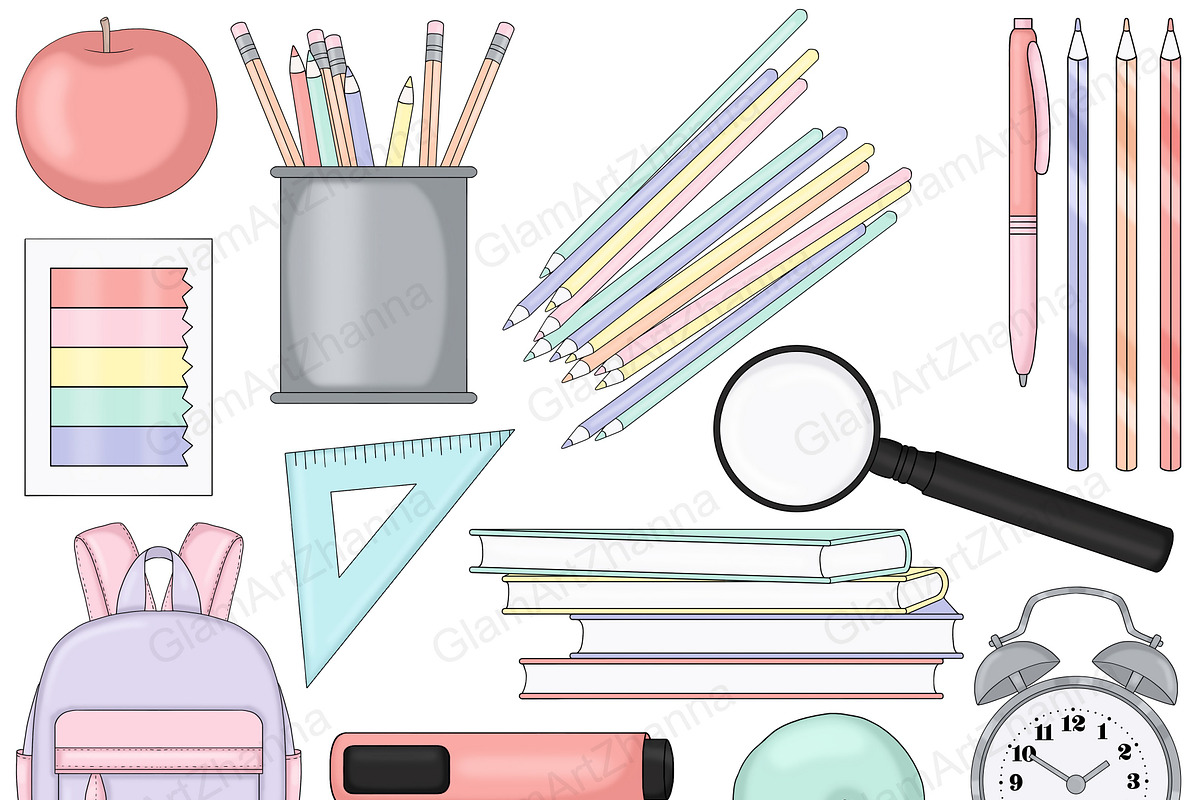 Study Bright Clipart, an Education Illustration by GlamArtZhanna (Photo 2 of 6)
