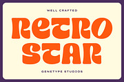 Retro Star Display Font, a Sans Serif Font by Genetype (Thumbnail 1 of 9)