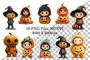 Cute Halloween Jack. TShirt Sticker., an Animal Illustration by KENO Mascots (Thumbnail 2 of 10)