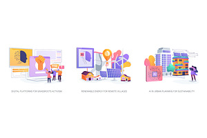 Tech, AI Driving Sustainability and, a Technology Illustration by Visual Generation