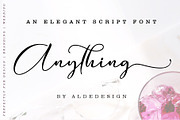 Anything Script || 8 Fonts, a Script Font by Aldedesign (Thumbnail 1 of 17)