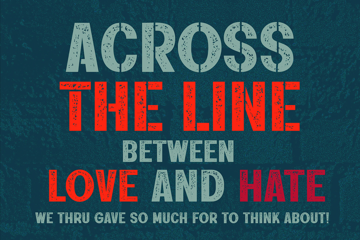 Rustline a Distressed Font, a Sans Serif Font by Rasiorise Studio (Photo 8 of 12)