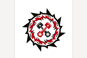Motorsport brand, event logotype, an Outline Icon by Anna's Shop