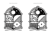 Ex Libris Bookplate Window Vector, an Education Illustration by Tovarkovdesign (Thumbnail 3 of 5)