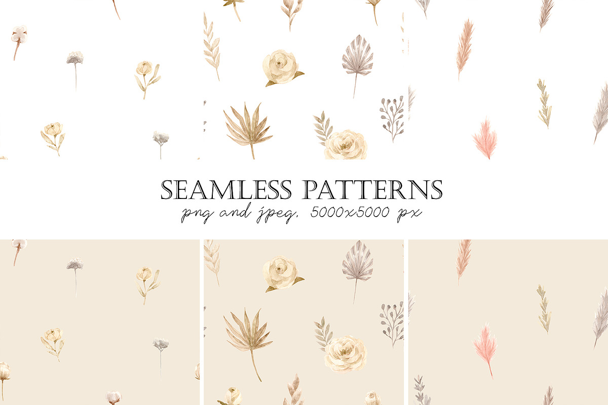 Boho Flowers. Watercolor Collection, a Decorative Illustration by Slastick (Photo 3 of 8)
