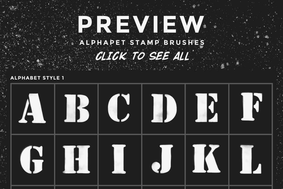 Stencil Kit Procreate brushes preview 7