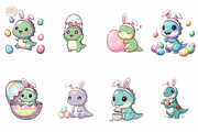 Cute Easter T-Rex Dinosaur PNG., an Animal Illustration by KennedyStudio (Thumbnail 2 of 5)