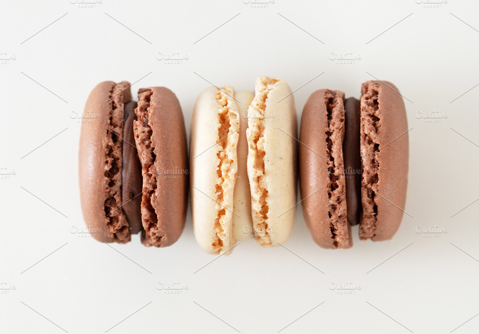 Choco macarons, a Food & Drink Photo by Bloomstock studio