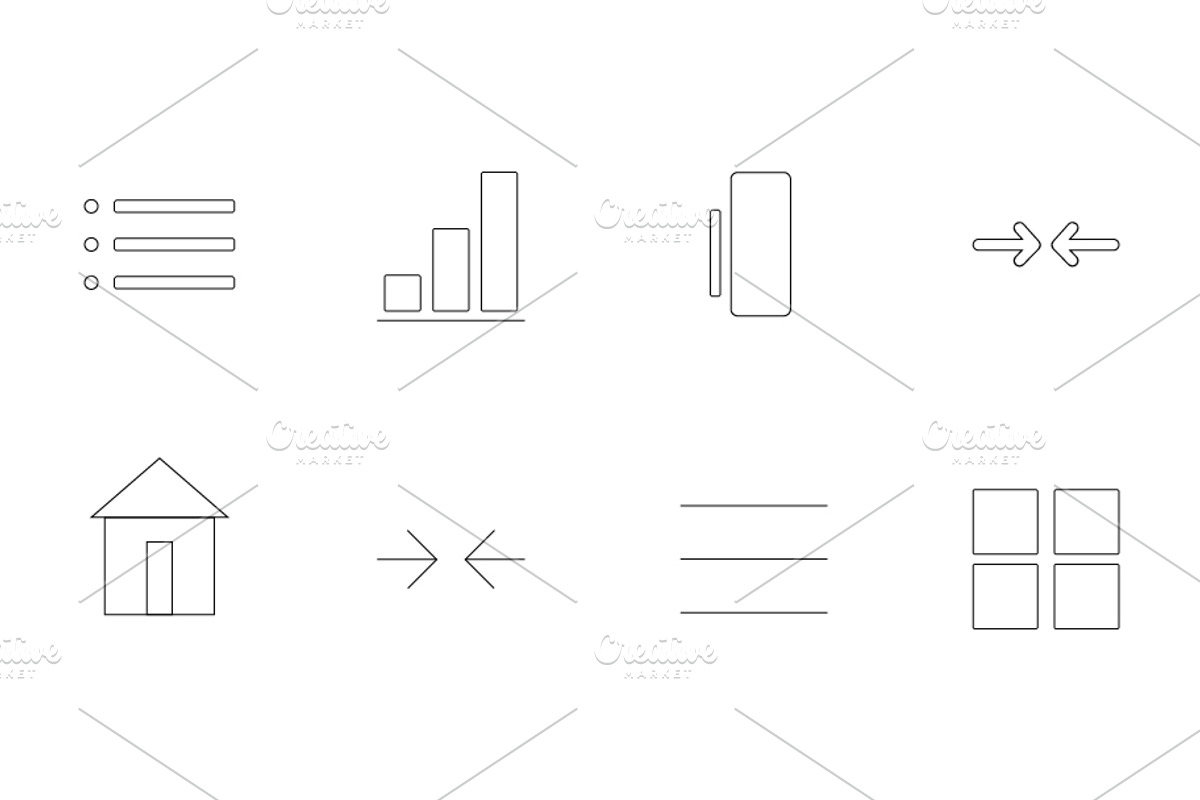 Minimal UI line icons set navigation, a Technology Illustration by Unique Design Team (Photo 3 of 3)