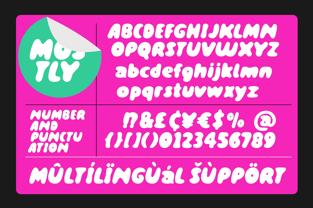 Mostly - Bubble Font, a Handwritten Font by HRDR (Photo 8 of 10)