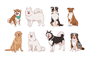 Cute Dog Illustration Pack, an Object Graphic by Sinando Studio (Thumbnail 3 of 3)
