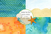 Under the Sea Watercolor Textures, a Texture Graphic by Studio Kitsch (Thumbnail 3 of 6)
