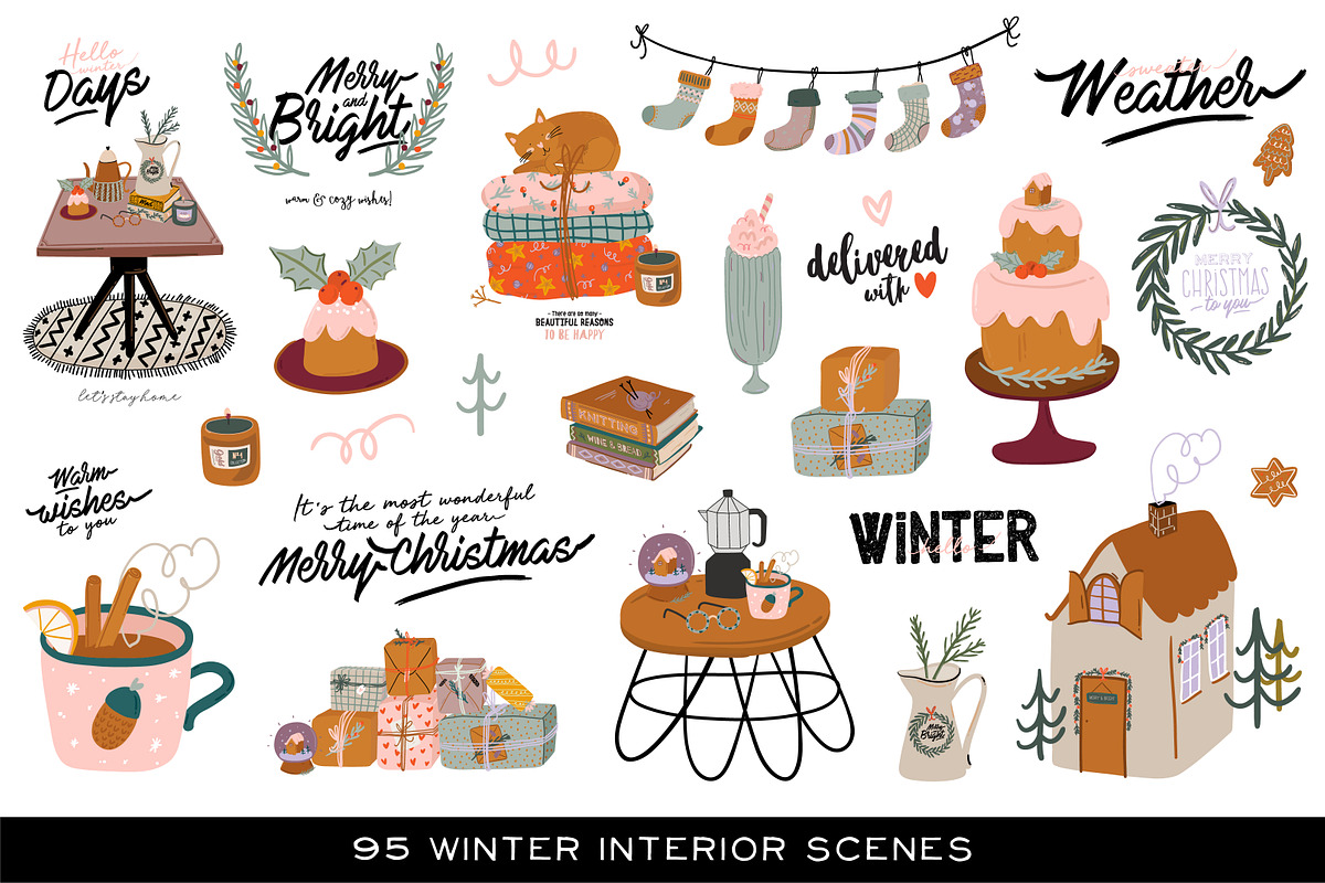Cute Christmas & New Year BUNDLE, a Seasonal Illustration by Ruslana Lubenets (Photo 20 of 104)