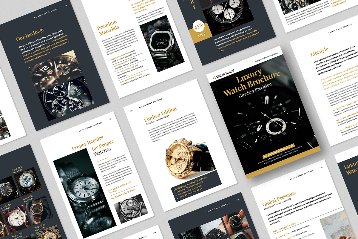 Luxury Watch Brochure | Canva, a Brochure Template by ArtisticLand (Photo 2 of 11)