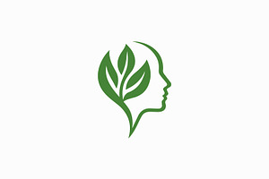 Green Health Mind & Brain Care Logo, a Branding & Logo Template by Signatoro