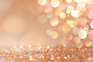 Sparkling golden bokeh lights create a festive and elegant atmosphere during a, a Photo by AlyaAnd