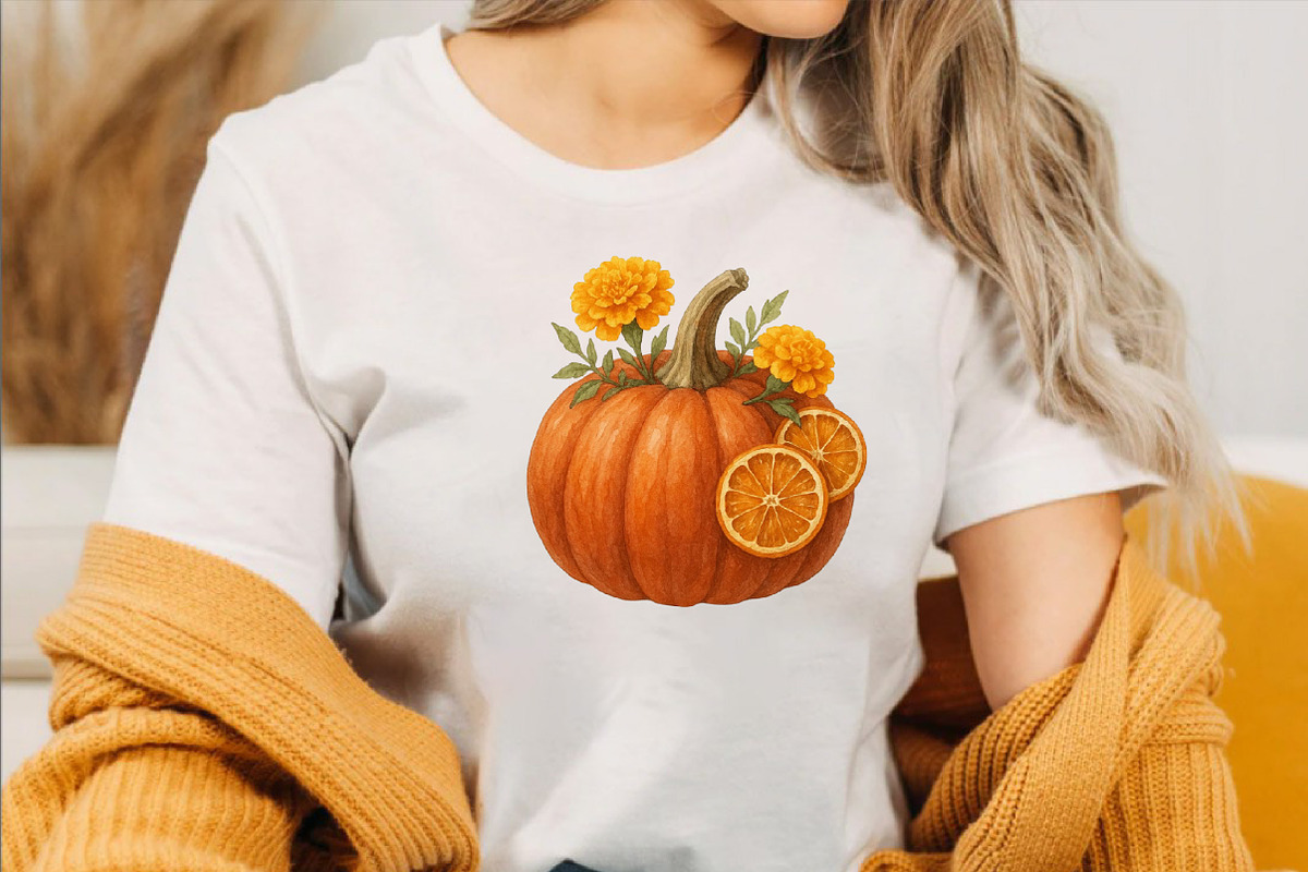 Birth Month Floral Pumpkin Bundle., an Illustration by SVGArt (Photo 6 of 8)
