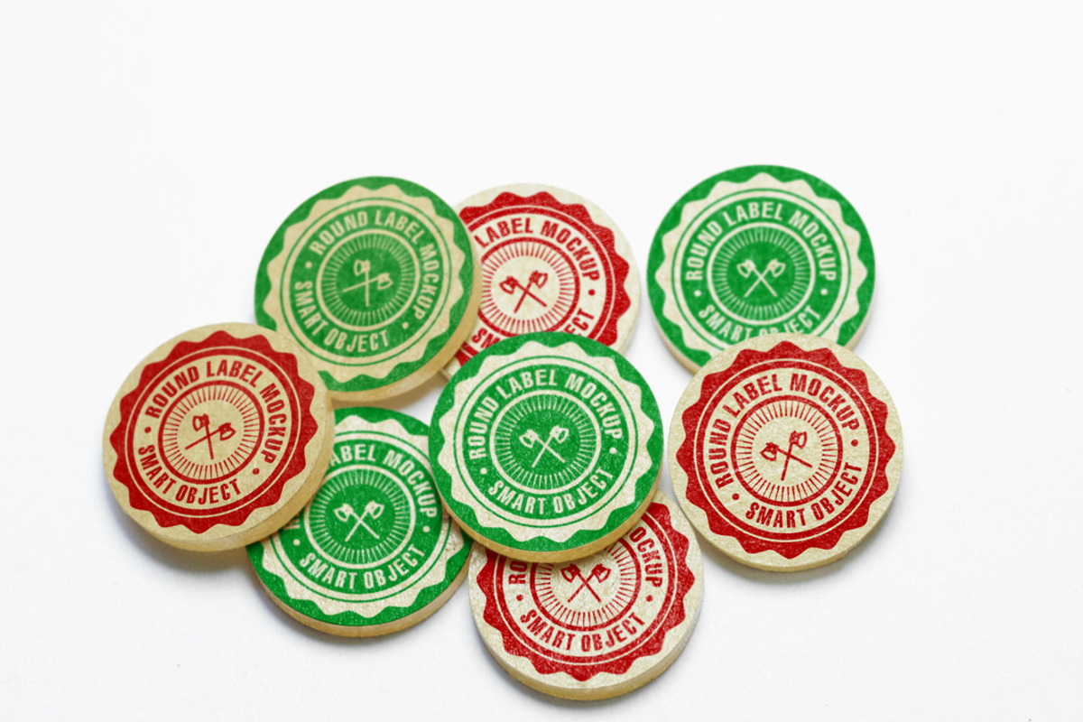 Coaster Round Label Mockup, a Mockup by resumetemplathttps://d3es (Photo 2 of 5)