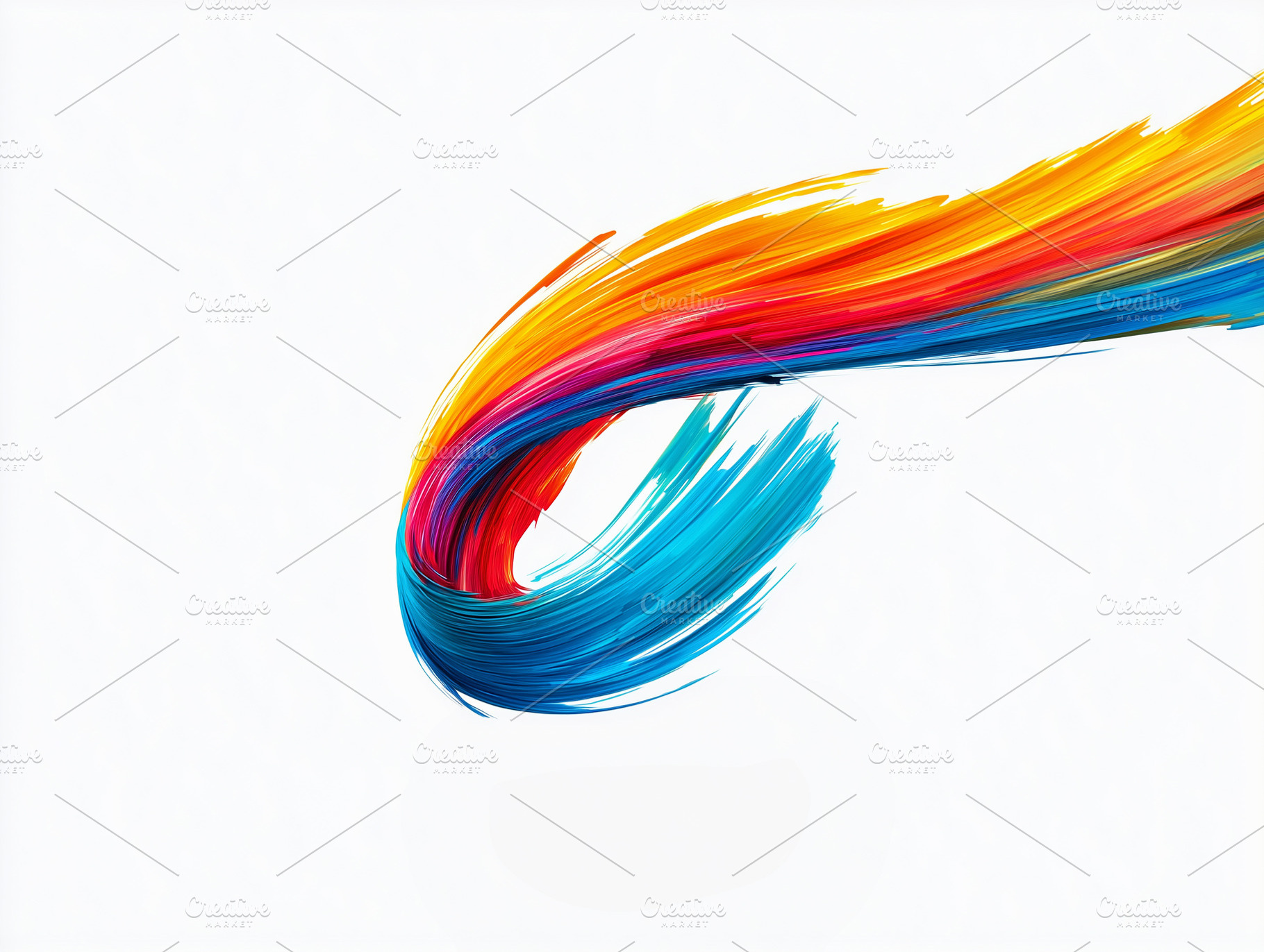 Abstract colorful paint brush stroke, a Background Photo by MistyDay