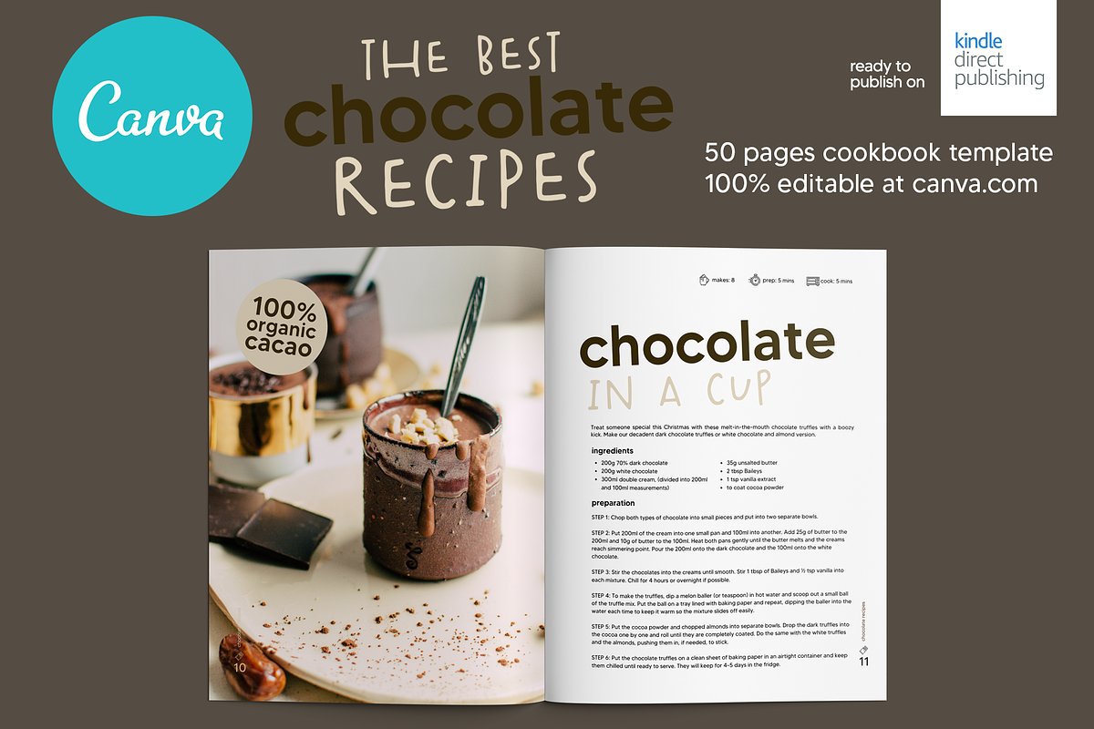 Canva Chocolate 8.5x11in Template, a Magazine Template by DeLaGranSiete (Photo 6 of 10)
