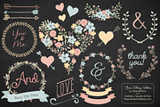 Pastel Floral Heart Clipart, an Illustration by Amanda Ilkov (Thumbnail 2 of 4)