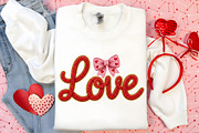 Crochet Pink Love Bow Valentine PNG, an Illustration by Canvas Craft (Thumbnail 5 of 7)