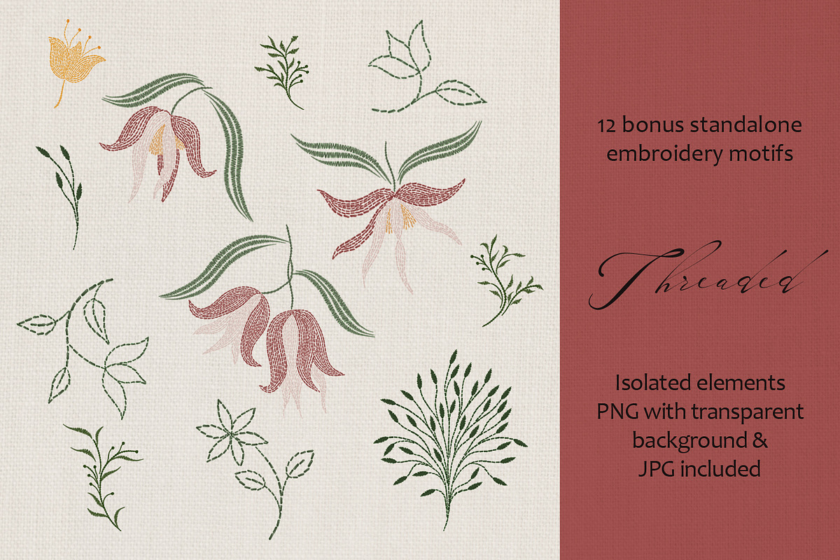 Embroidery Style Seamless Patterns, a Pattern Graphic by Svetlana Lerie (Photo 7 of 10)