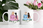 Elderly mother and daughter clipart,, a Person Illustration by DekoArt (Thumbnail 5 of 6)