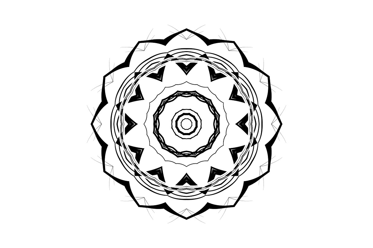 Modern Black and White Mandala Pack, a Decorative Illustration by NJ Himel (Photo 91 of 101)