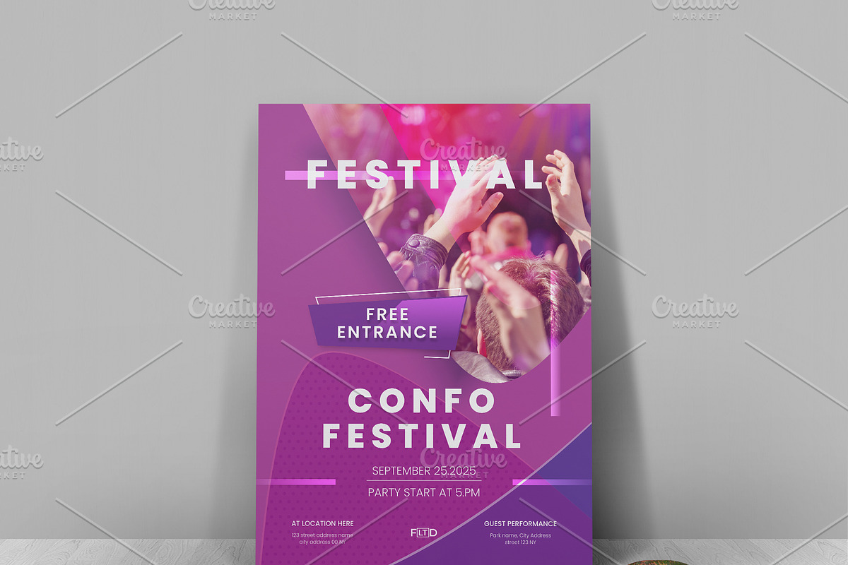 Festival Flyer Template, a Flyer Template by Cristal Pioneer (Photo 3 of 4)