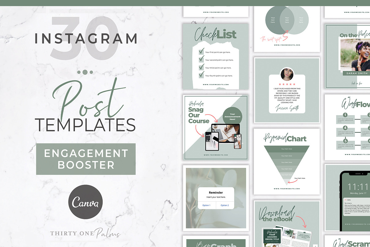 Instagram Engagement Booster | Canva, a Social Media Template by Thirty One Palms Studio (Photo 1 of 7)