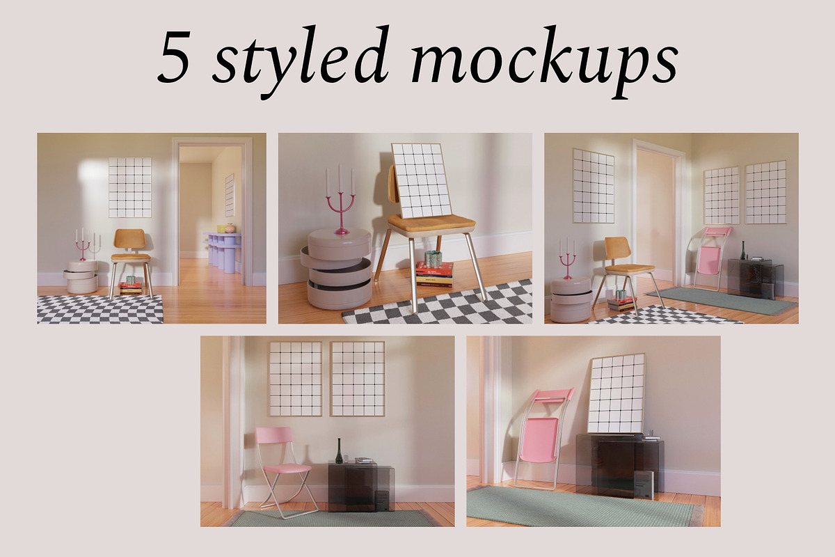 Frame Mockups In Living Room SISSY, a Household Mockup by Bonumo (Photo 2 of 12)