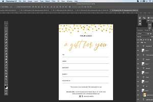 Gold Glitter Gift Voucher ID3