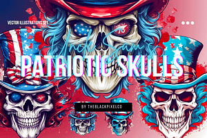 Uncle Sam Skull Illustration Pack