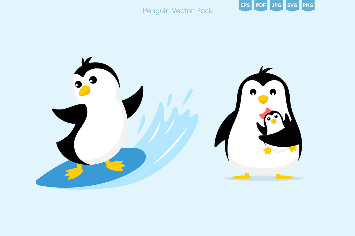 Cute Penguin Illustrations, an Illustration by Ilia Design (Photo 3 of 6)
