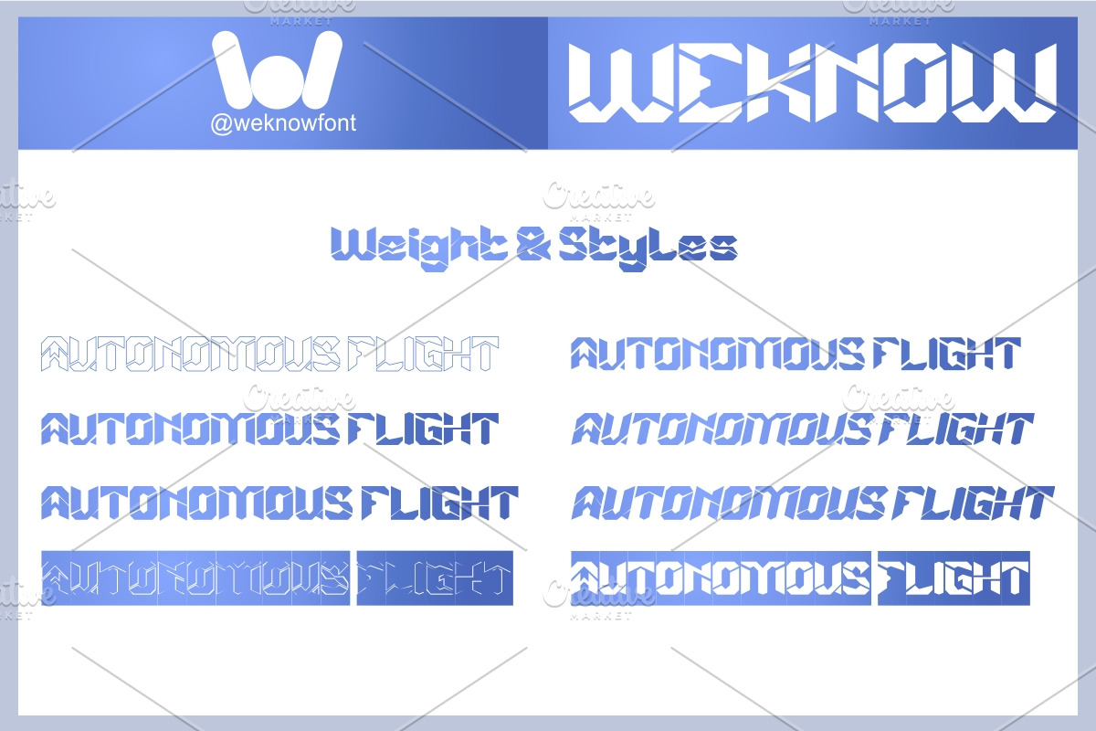 Autonomous Flight font, a Blackletter Font by weknow (Photo 7 of 8)