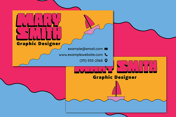 Multicolored Business Card Geometric preview 2