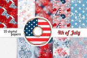 4th of July Pattern, a Pattern Graphic by GlamArtZhanna (Thumbnail 1 of 3)