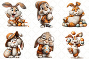 Quirky Bunny With Easter Egg Clipart, an Illustration by Black Bird Studio (Thumbnail 2 of 6)