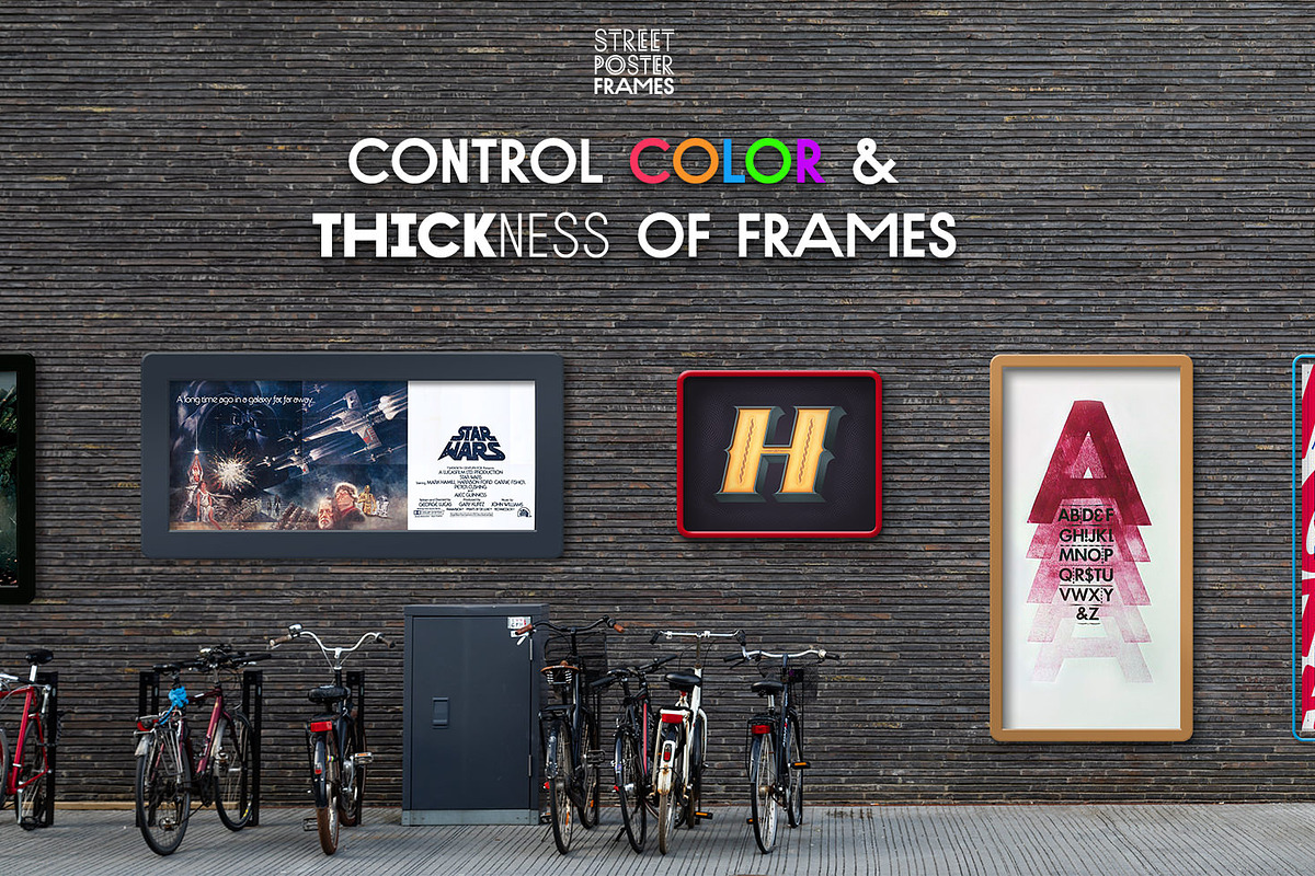 Street Poster Frames 35 mockups, an Advertising Mockup by Madebyvadim (Photo 3 of 7)