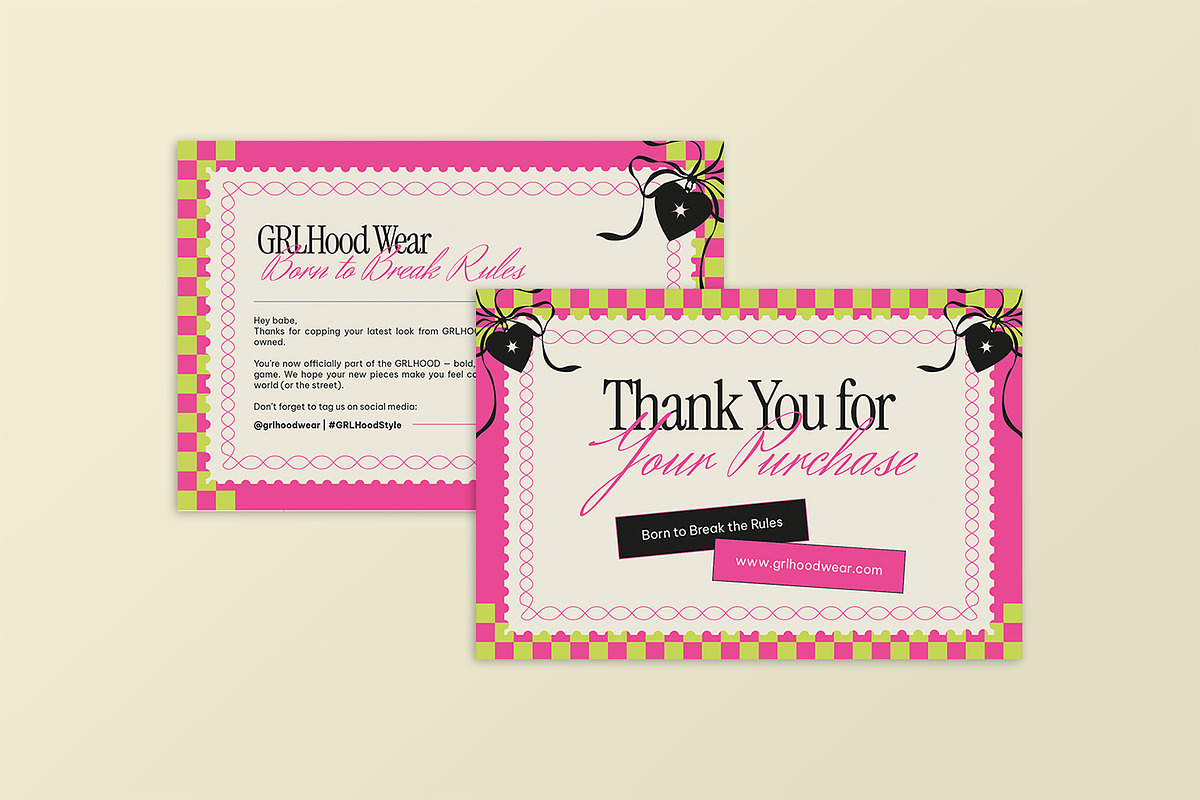GRLHood - Thank You Card, a Print Template by StreaksideStd (Photo 3 of 3)