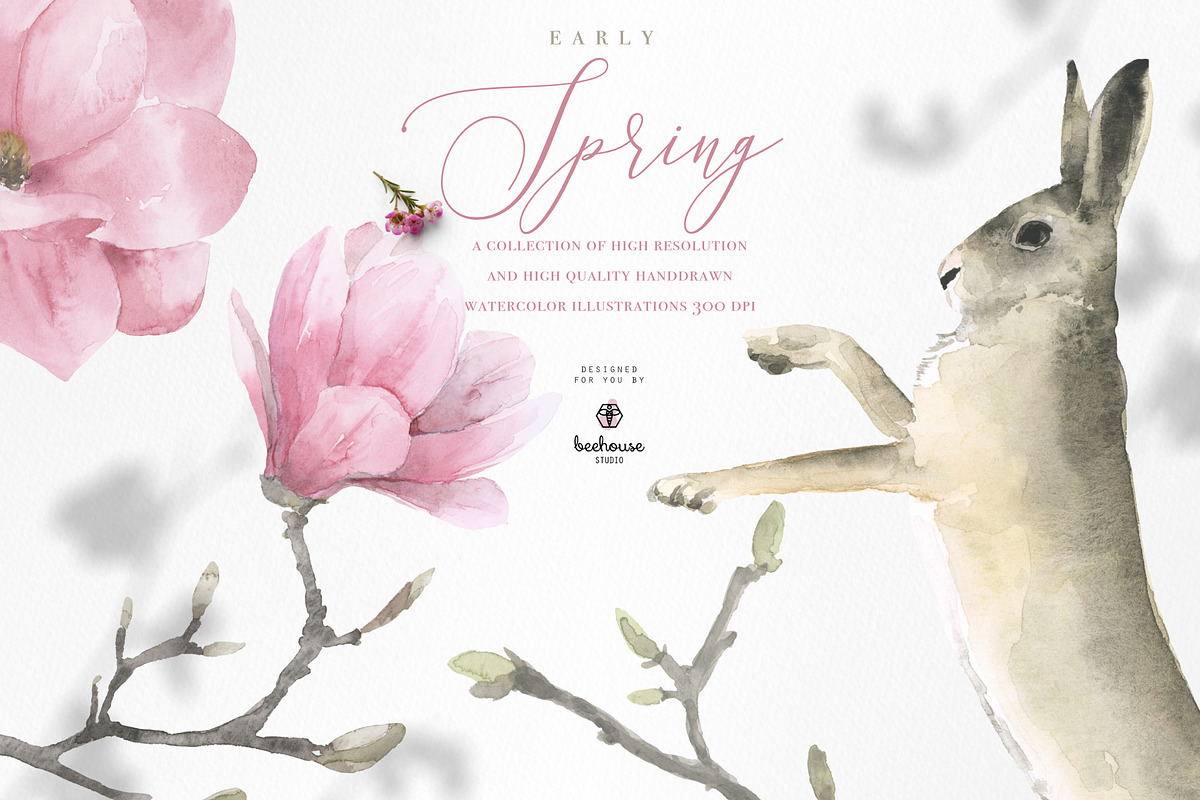 Spring Watercolor Illustration, an Animal Illustration by beehouse studio (Photo 8 of 11)