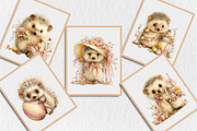 Whimsical Easter Hedgehog Clipart, a Seasonal Illustration by Rose Art (Thumbnail 6 of 6)