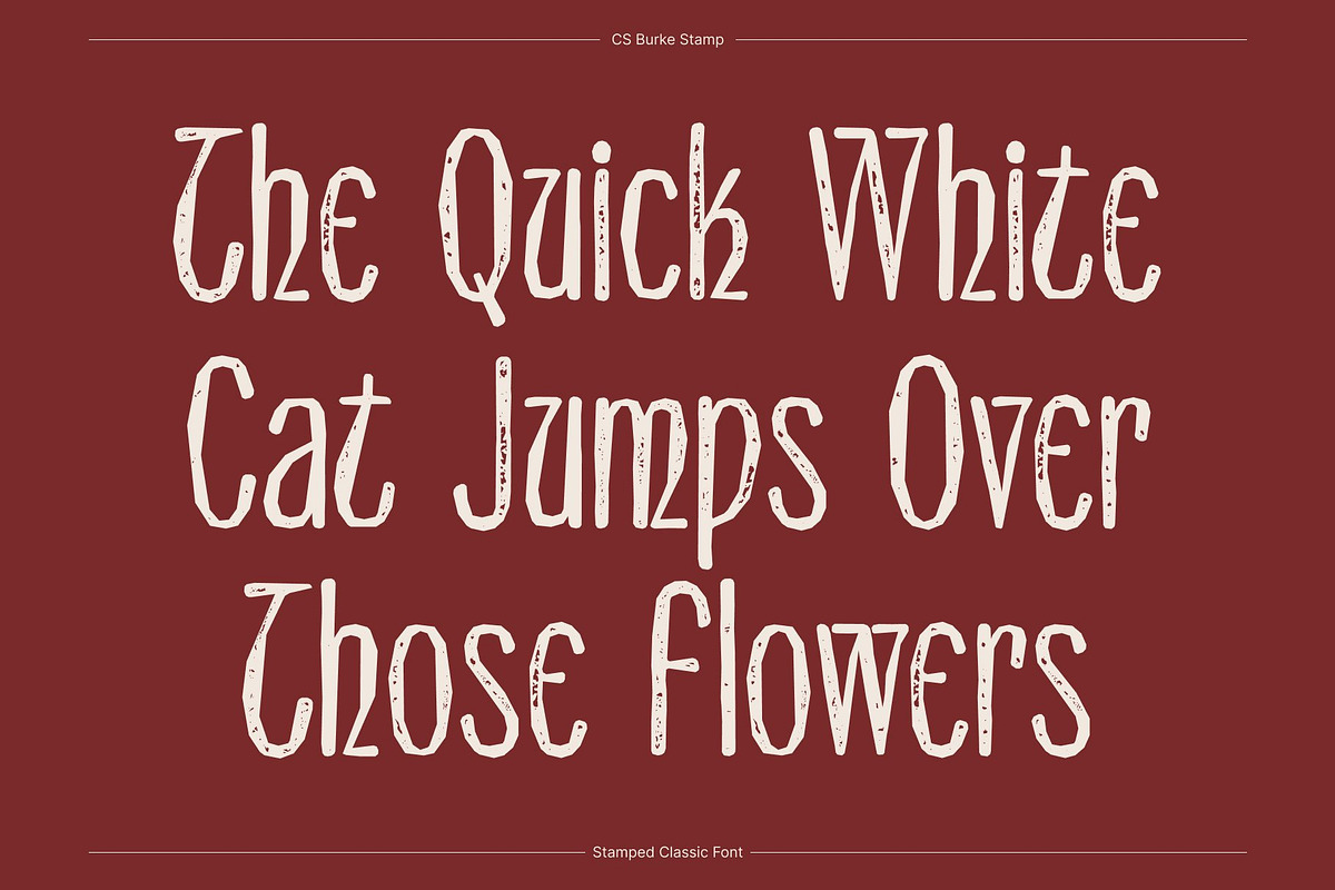 CS Burke Stamp, a Sans Serif Font by Craft Supply Co. (Photo 2 of 8)