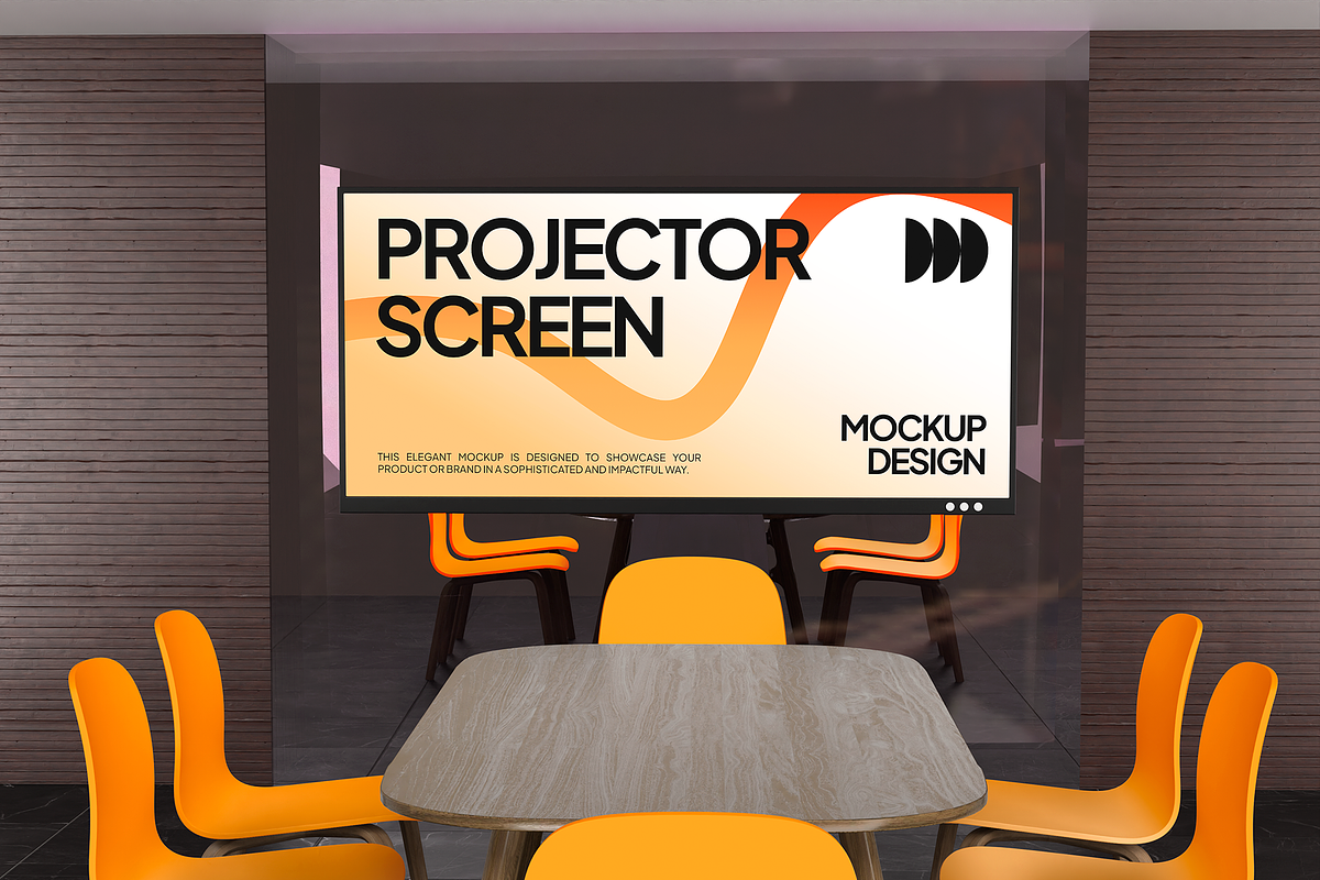 Projector Screen Mockup, an Advertising Mockup by Permadi Creative (Photo 3 of 3)