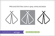 Minimal wings icons, an Outline Icon by Picture Window (Thumbnail 2 of 5)
