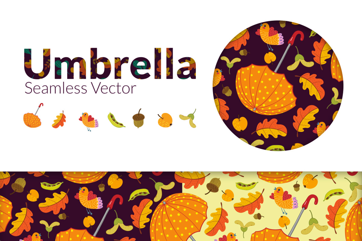 Fall background umbrella pattern